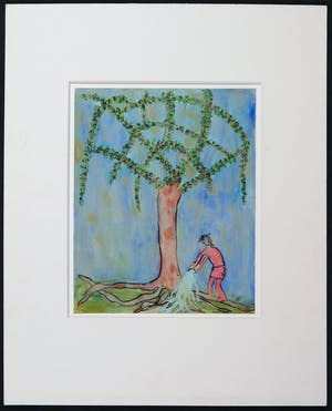 Marc Kuyper - Gemengde techniek op papier, Tree kopen? Bied vanaf 1!