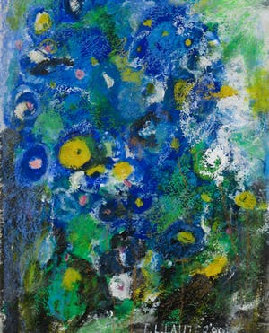 Franz Lauter - Acryl op papier, Bloemen - Ingelijst kopen? Bied vanaf 120!