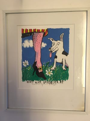 Niet of onleesbaar gesigneerd - woef waf van onder af kopen? Bied vanaf 1!