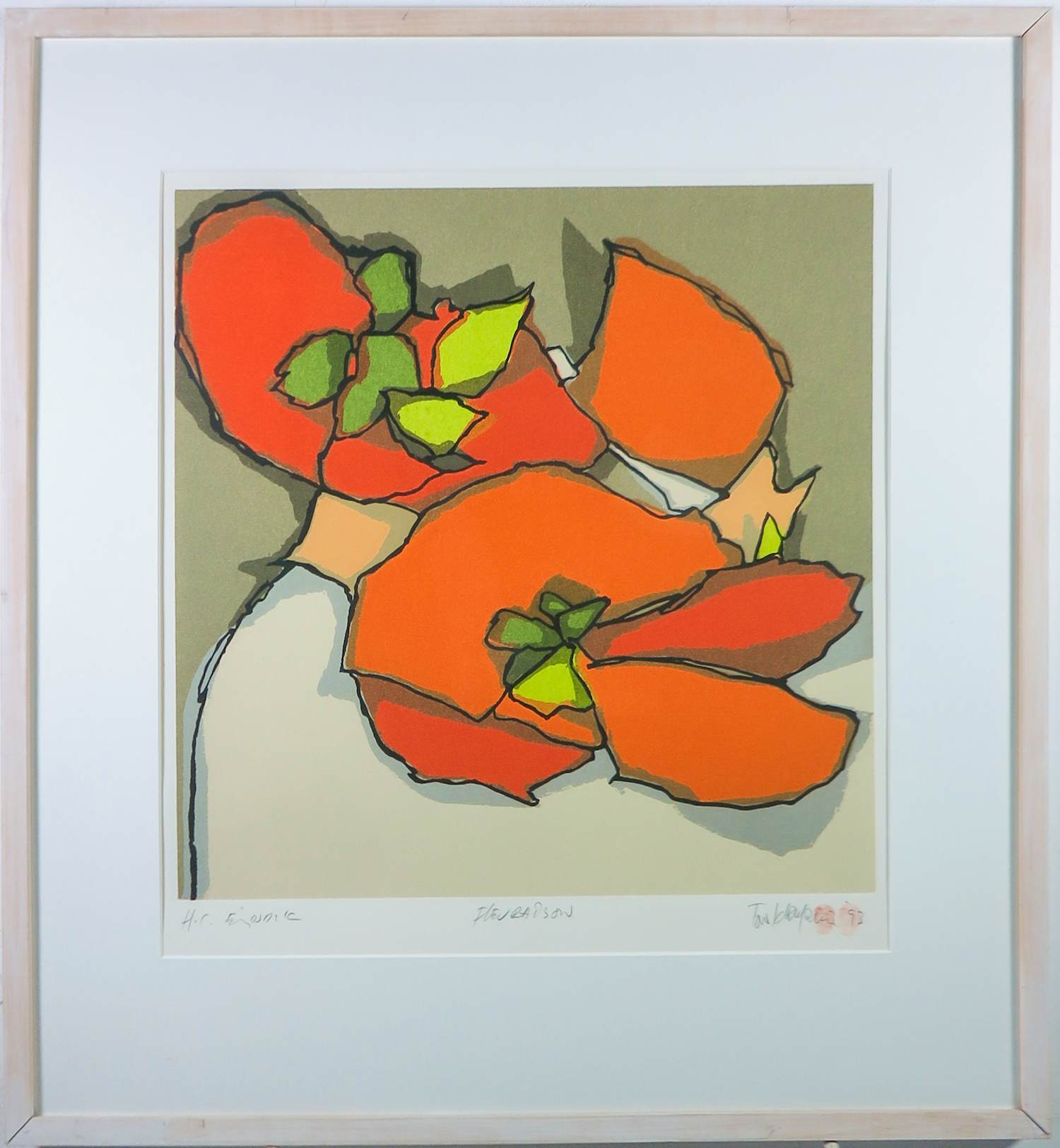 Fon Klement - Zeefdruk, Fleuraison - Ingelijst kopen? Bied vanaf 90!