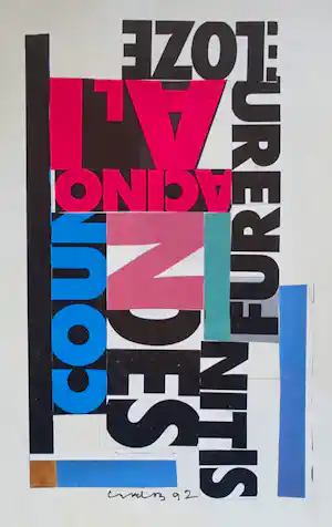 Buy Siep van den Berg - # COLLAGE "LOZE" # gesigneerd, 1992, mint? Bid from 165!