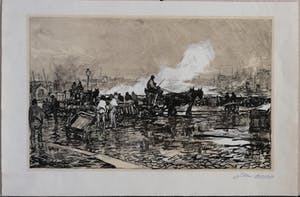 Johan Hendrik van Mastenbroek - Bedrijvigheid op de kade te Rotterdam kopen? Bied vanaf 40!