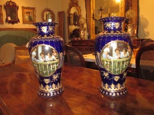 Niet of onleesbaar gesigneerd - Royal Limoges koppel vazen kopen? Bied vanaf 10!