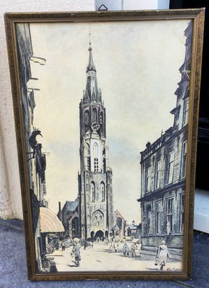 Frans Baljon - C5027-9, Stadsgezicht kopen? Bied vanaf 75!