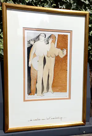 Ans Wortel - De weelde van het overbodige…, gouache (netjes ingelijst) kopen? Bied vanaf 150!