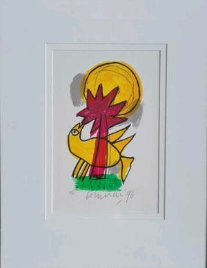 Corneille - Zeefdruk - gesigneerd - ingelijst - 1996 kopen? Bied vanaf 195!