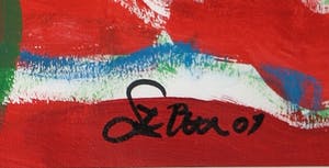 Franscz Witte - Acryl op papier, Spontaan - ingelijst kopen? Bied vanaf 35!