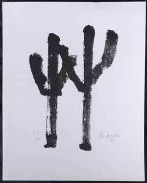 Yasse Tabuchi - Zeefdruk, "Geschreven Bomen" - 1983 kopen? Bied vanaf 1!