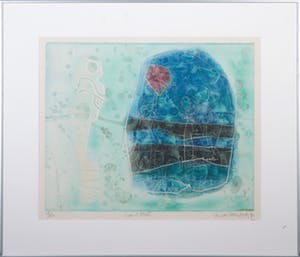 Soichi Hasegawa - Ets en aquatint, Sur l'atoll - Ingelijst kopen? Bied vanaf 50!