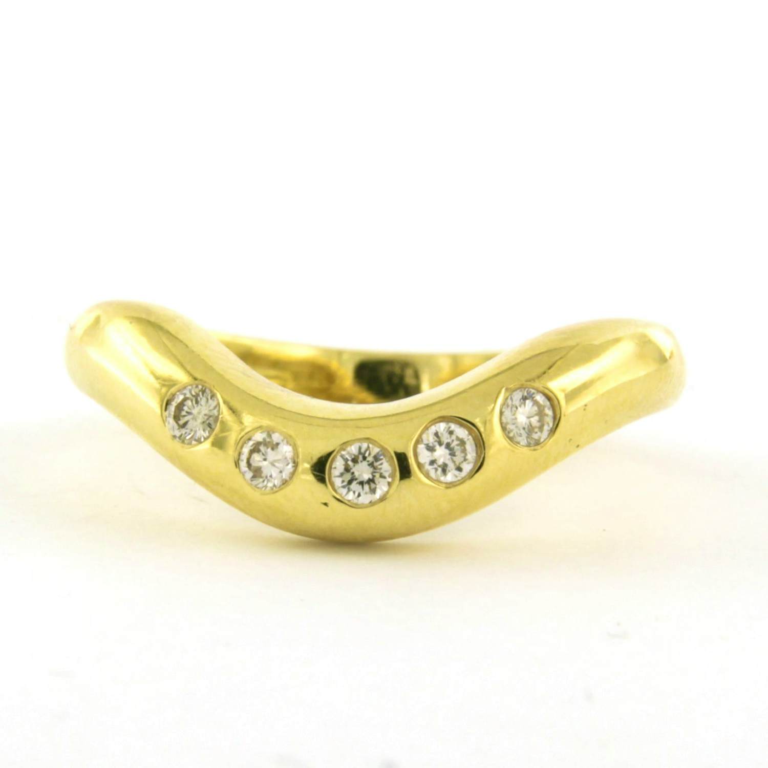 18k geelgouden ring met briljant geslepen diamanten tot. 0.20ct – G/H - VS/SI kopen? Bied vanaf 500!
