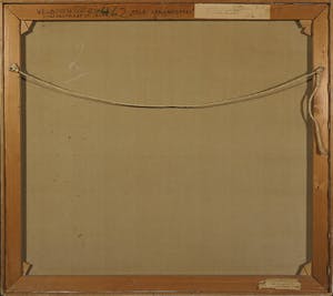 Willem Ernst van Boven - Olieverf op doek, Gele strandstoel - Ingelijst kopen? Bied vanaf 250!