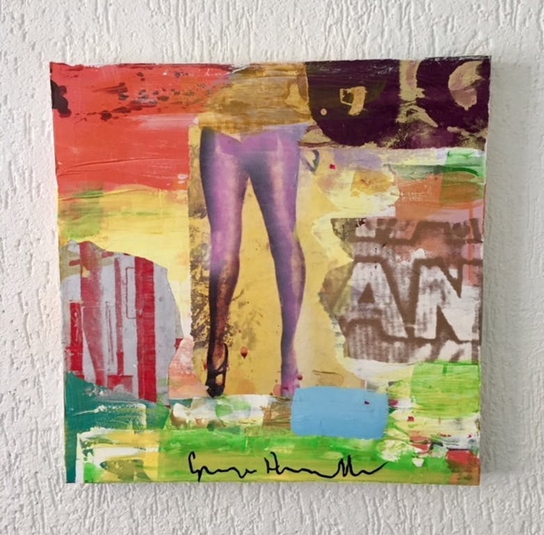 George Heidweiller - George Heidweiller - acrylverf en gemengde techniek op linnen - Zonder titel kopen? Bied vanaf 70!