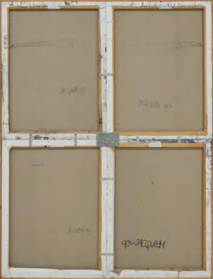 Jacquem - Olieverf op doek, Vier portretten - Ingelijst (Zeer groot) kopen? Bied vanaf 1!