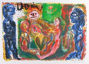 Rik van Iersel - Litho, Nachtelijke ontmoeting kopen? Bied vanaf 1!