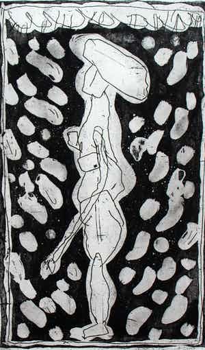 Lucebert - Ets: Paradijs + gedicht - 1981 verkocht voor € 150!