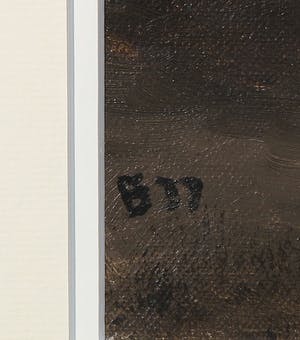 Prins Bernhard van Lippe-Biesterfeld - Olieverf op doek, Afrikaans landschap bij nacht - Ingelijst kopen? Bied vanaf 4000!