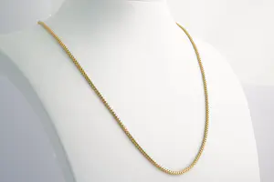 136 - Sierlijk en massief 20 Krt geel-gouden dubbel venetiaans collier - ketting kopen? Bied vanaf 460!