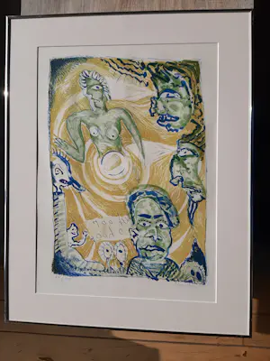 Lucebert - Oh oor, O hoor - kleurenlitho, Ingelijst, oplage 100 kopen? Bied vanaf 200!