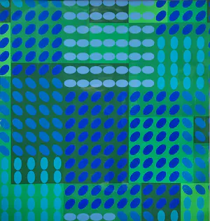 Victor Vasarely - zeefdruk - Compositie met Stippen - ingelijst - 26058 kopen? Bied vanaf 150!