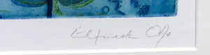 Elfriede Otto - Ets/Aquatint, Blauer Vogel - Ingelijst (Groot) kopen? Bied vanaf 35!