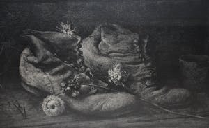 Jan Visser - Oude schoenen - litho uit 1938 kopen? Bied vanaf 1!