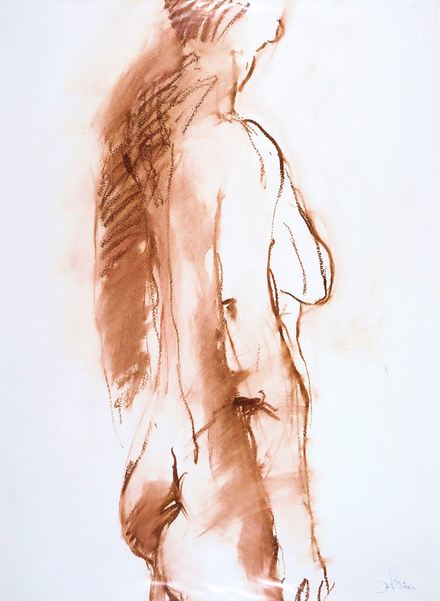 Franscz Witte - Krijttekening, Modelstudie kopen? Bied vanaf 1!