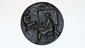 Albert Termote - Bronzen penning: Maecenas-penning Pulchri Studio Den Haag, 1969 verkocht voor € 50!