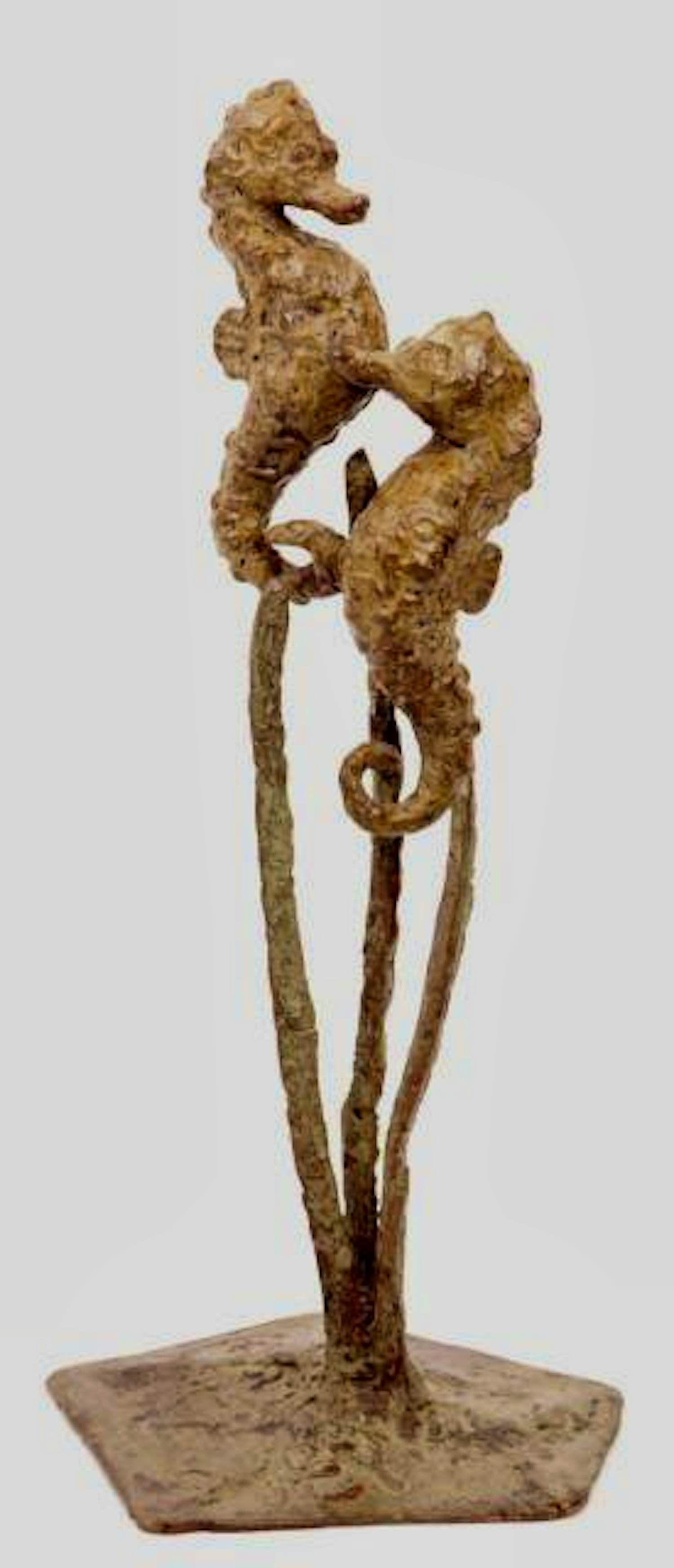 Hans Jouta - Bronzen sculptuur: twee zeepaardjes - 2019 kopen? Bied vanaf 699!