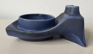 Keramische industrie Loré - Zeldzame Brutalistisch planter/duo solifleur vaas B77 by Matt Camps kopen? Bied vanaf 85!