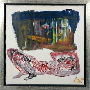 Martin van Wordragen - Olieverf op doek, Liggend bij Pauwenkooi, Ingelijst kopen? Bied vanaf 150!