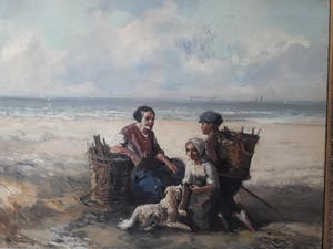 Cornelis de Bruin - Strandjutters original. kopen? Bied vanaf 275!