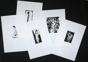 Aad de Haas - Compleet portfolio met 25 linosnedes - Een loflied voor een liefde kopen? Bied vanaf 1!