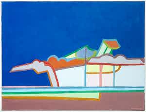 Paul Overhaus - Olieverf op doek, Wolken boven het wad - Ingelijst verkocht voor € 1!