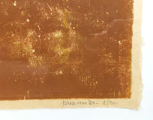 Jef Diederen - Compositie, houtsnede op japans papier (netjes ingelijst, groot) kopen? Bied vanaf 1!