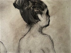 Kasper Niehaus - Fraaie omstreeks 1910, academisch getekende Houtskool "vrouwelijk naakt" kopen? Bied vanaf 69!