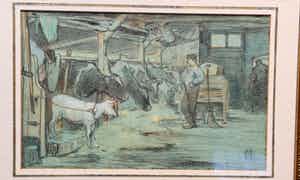 Anton Mauve (sr.) - Boer bij koeien verkocht voor € 100!