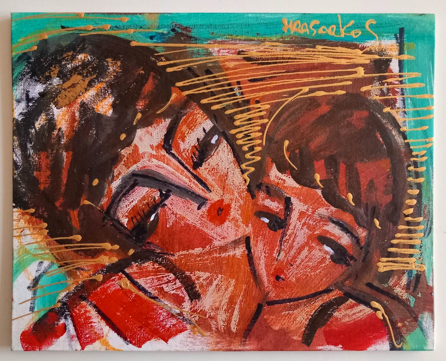 Hrasarkos - Fusie van de ziel – Acrylverf schilderij - gesigneerd kopen? Bied vanaf 200!