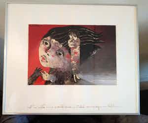 Ans Wortel - Met een witte en zwarte hand in 't vlak van vroeger en later verkocht voor € 100!