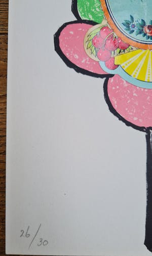 Enrico Baj - Collage met litho: Wasington kopen? Bied vanaf 110!