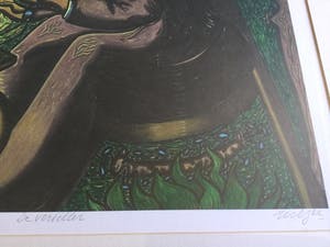 Pjeroo Roobjee - De Verteller | Zeefdruk - ingelijst kopen? Bied vanaf 40!