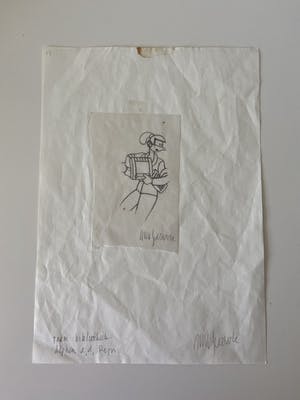Joost Swarte - "Blaffende honden bijten!" en Ontwerp raam bibliotheek Alphen a.d. Rijn kopen? Bied vanaf 25!