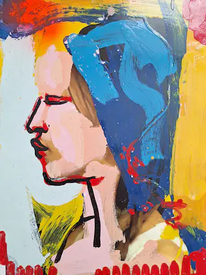 Peter Klashorst - Gemengde techniek - Model - Handgesigneerd !!! kopen? Bied vanaf 50!