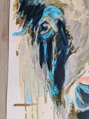 Theo Onnes - Cow - gesigneerd - 75 ex - groot kopen? Bied vanaf 100!