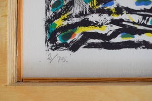 Niet of onleesbaar gesigneerd - KDL - Vier Abstracte prints kopen? Bied vanaf 1!