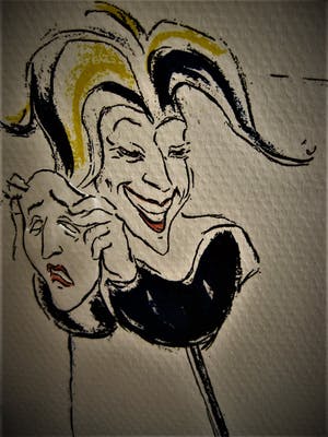 Simone Lipschitz - Prachtig A(rtist) P(roof) handgekleurde Ets "Always look on the bright side" kopen? Bied vanaf 20!