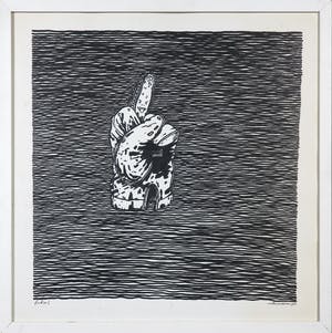 Wilbert Vaessen - Inkttekening, Fuck 'm! - Ingelijst kopen? Bied vanaf 20!