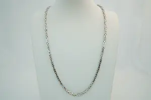 60 - Lang (65cm) & massief 1e gehalte (925/1000) zilveren "konings" ketting kopen? Bied vanaf 90!