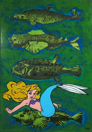 Jan Bollaert - Gemengde techniek op board, Mermaid IV (Groot) kopen? Bied vanaf 100!