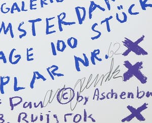 A.R. Penck - Zeefdruk op karton, Das Blaue Huhn kopen? Bied vanaf 1!