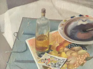 Jan Schouten - Realistisch stilleven met kunstenaarsattributen kopen? Bied vanaf 400!